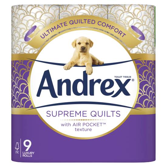 Andrex Ultimate Quilts Toilet Tissue Standard Rolls (9 pack)