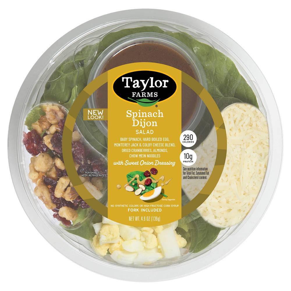 Taylor Farms Salad, Spinach Dijon 4.9 Oz