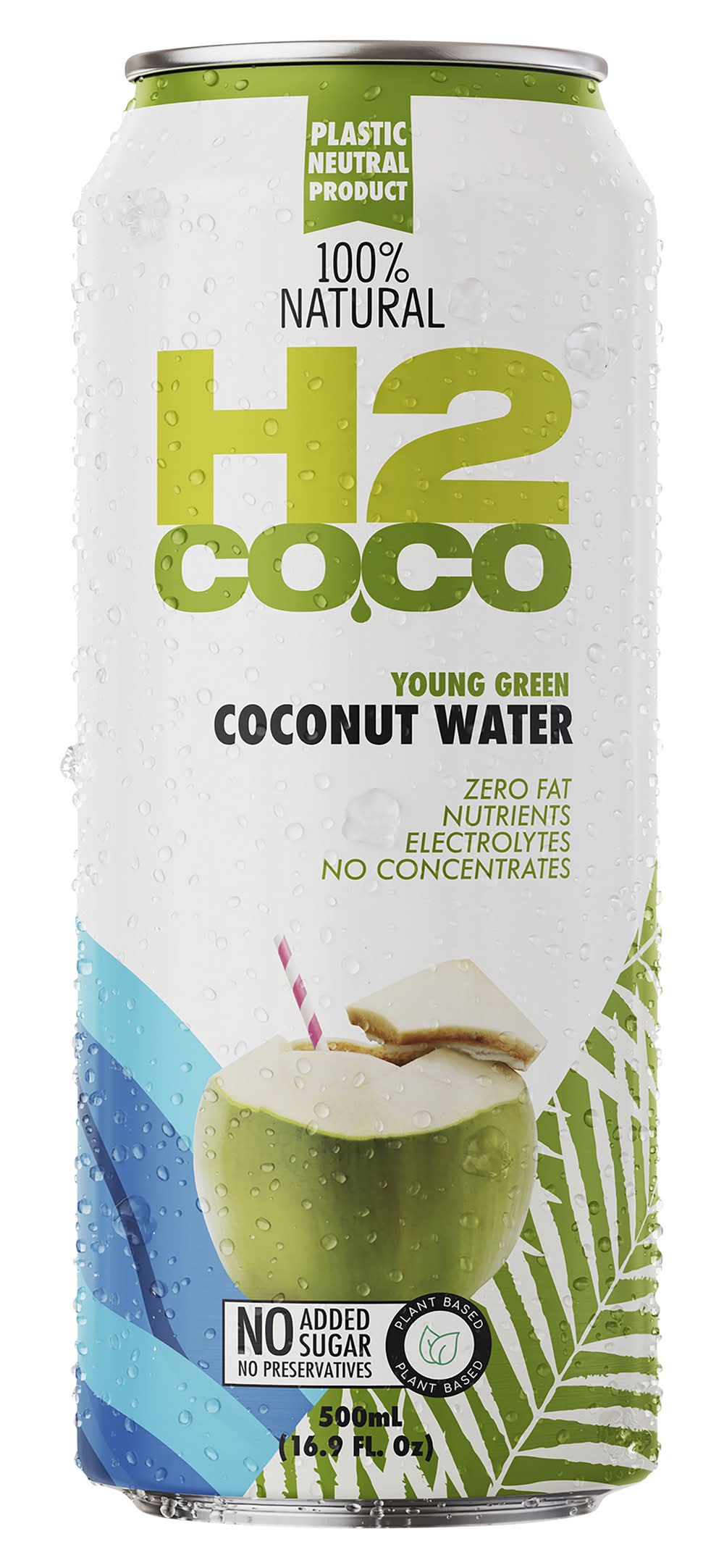 H2coco 100% Natural Young Green Coconut Water (500mL)