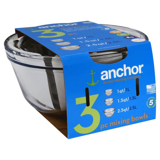 Anchor Mixing Bowl Set (3 ct)