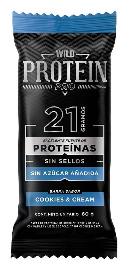 Barra Wild Protein Pro Sabor Cookies and Cream 60g