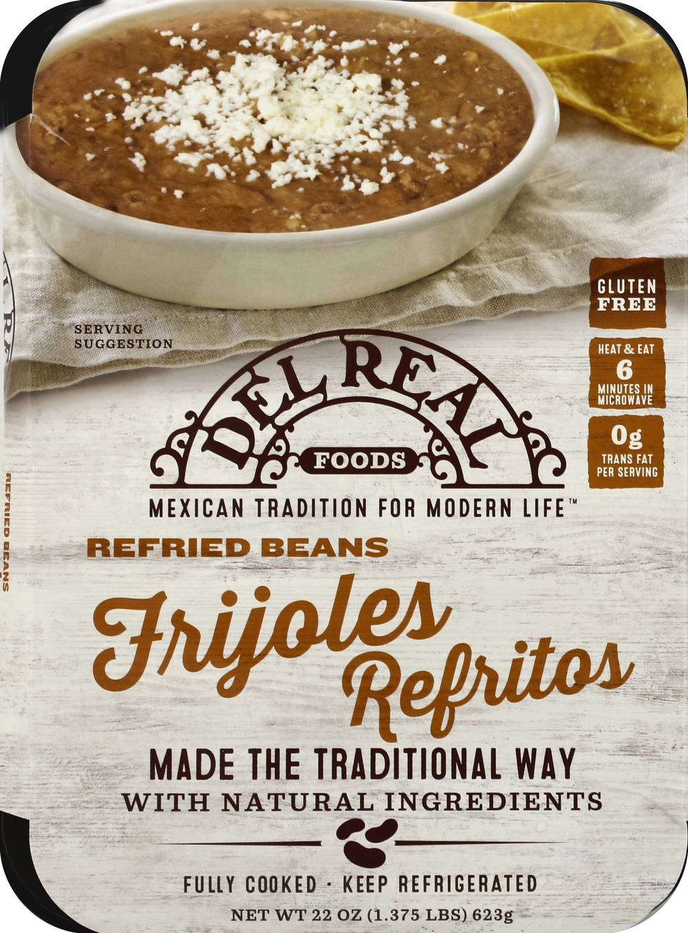 Del real foods Frijoles Refritos Refried Beans (1.38 lbs)