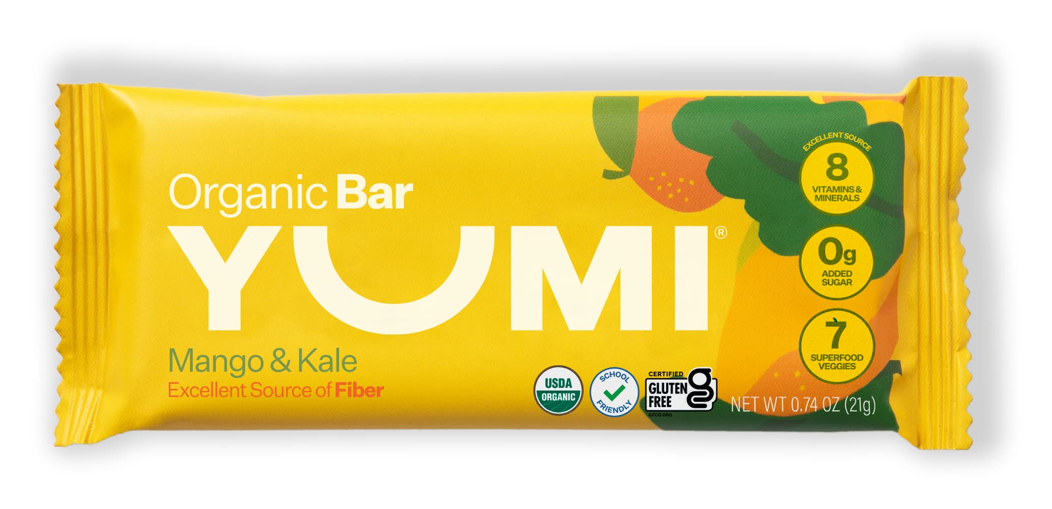 Yumi Organic Bars Mango & Kale Baby Food (0.74 oz, 5 ct)
