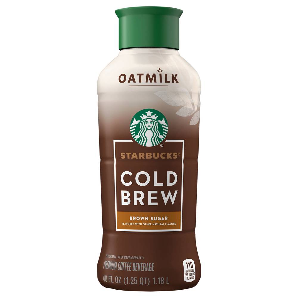 Starbucks Oatmilk Cold Brew Premium Coffee Beverage, Brown Sugar (40 fl oz)