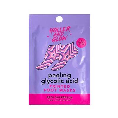 Holler and Glow Pedi Superstar Peeling Glycolic Acid Foot Mask