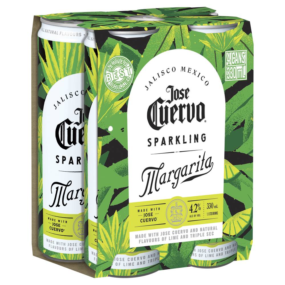 Jose Cuervo Sparkling Margarita 330ml X 4 pack