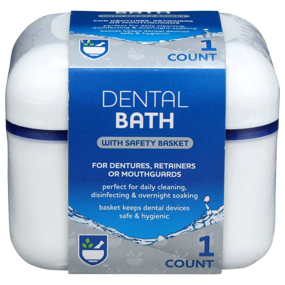 Rite Aid Pharmacy Denture Bath with Hygienic Rinsing Basket (1 ct)