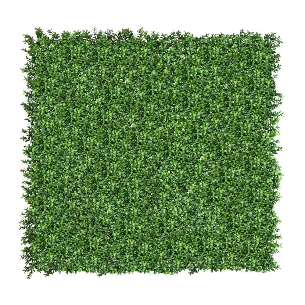 Vigoro 40 In. H X 40 In. W Green Artificial Jasmine Leaf Panel