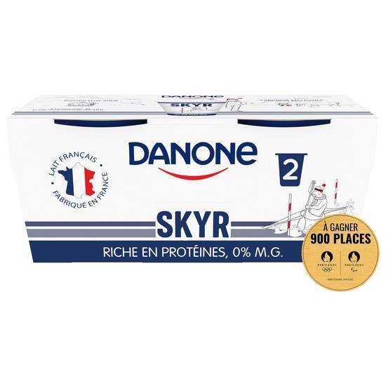 Danone - Yaourt skyr nature 0% mg (2 pièces)