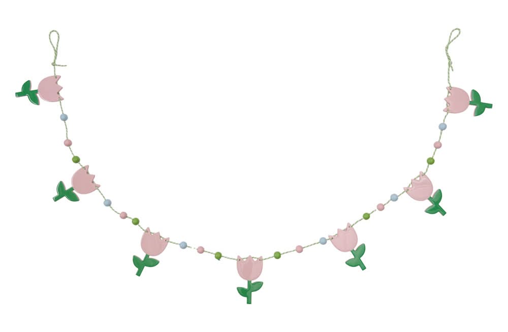 KIRKTON HOUSE Easter Garland, Pink Tulips