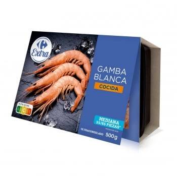 Gamba blanca cocida congelada Carrefour Extra 500 g