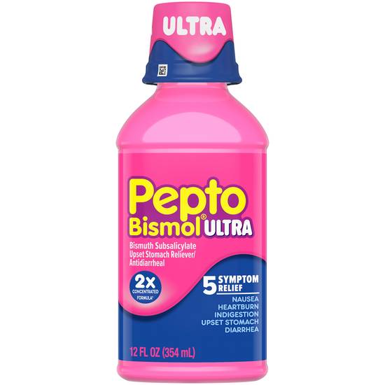 Pepto Bismol Ultra Liquid 5 Symptom Relief (12 oz)