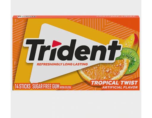 Trident Sugar Free Gum Tropical Twist - 14 PC
