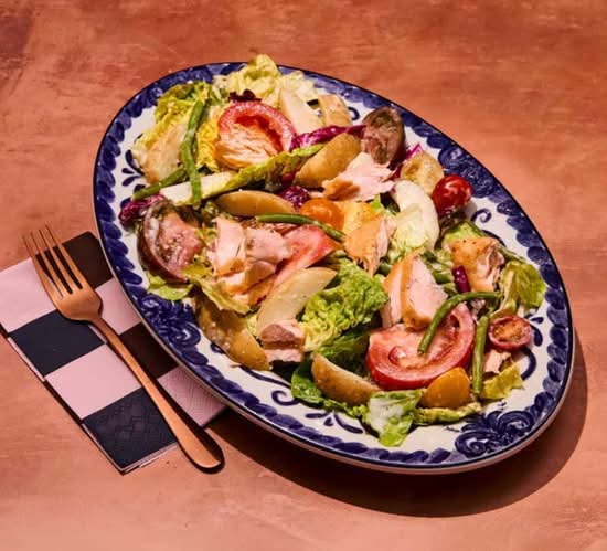 NEW ⭐ Salmon & Heritage Tomato Salad