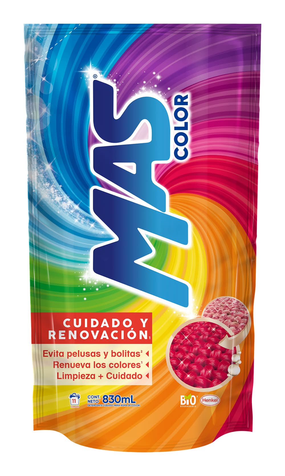 MAS · Color detergente líquido (830 ml)