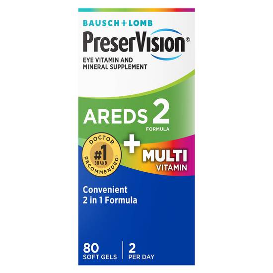 Preservision Eye Vitamin and Mineral Supplement Soft Gels (80 ct)