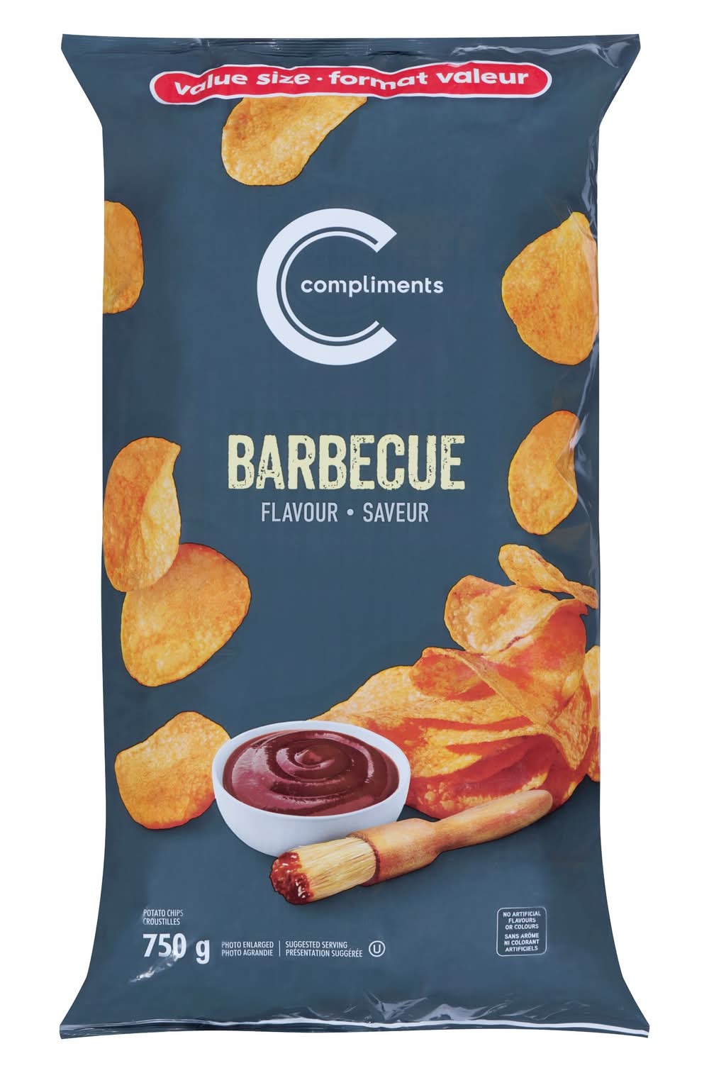 Compliments Potato Chips, Barbecue (750 g)