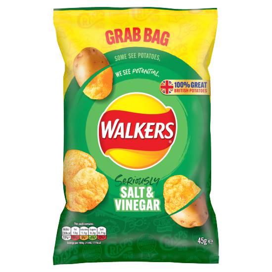 Walker's Potato Crisps (salt - vinegar )