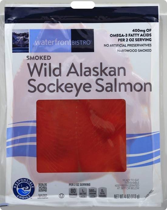 Waterfront Bistro Wild Alaskan Sockeye Smoked Salmon