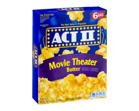 Act II · Movie Theater Butter Popcorn (6 x 2.75 oz)