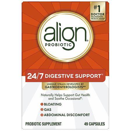 Align Probiotic, #1 Doctor Recommended Brand, Helps With Occasional Gas, Abdominal Discomfort