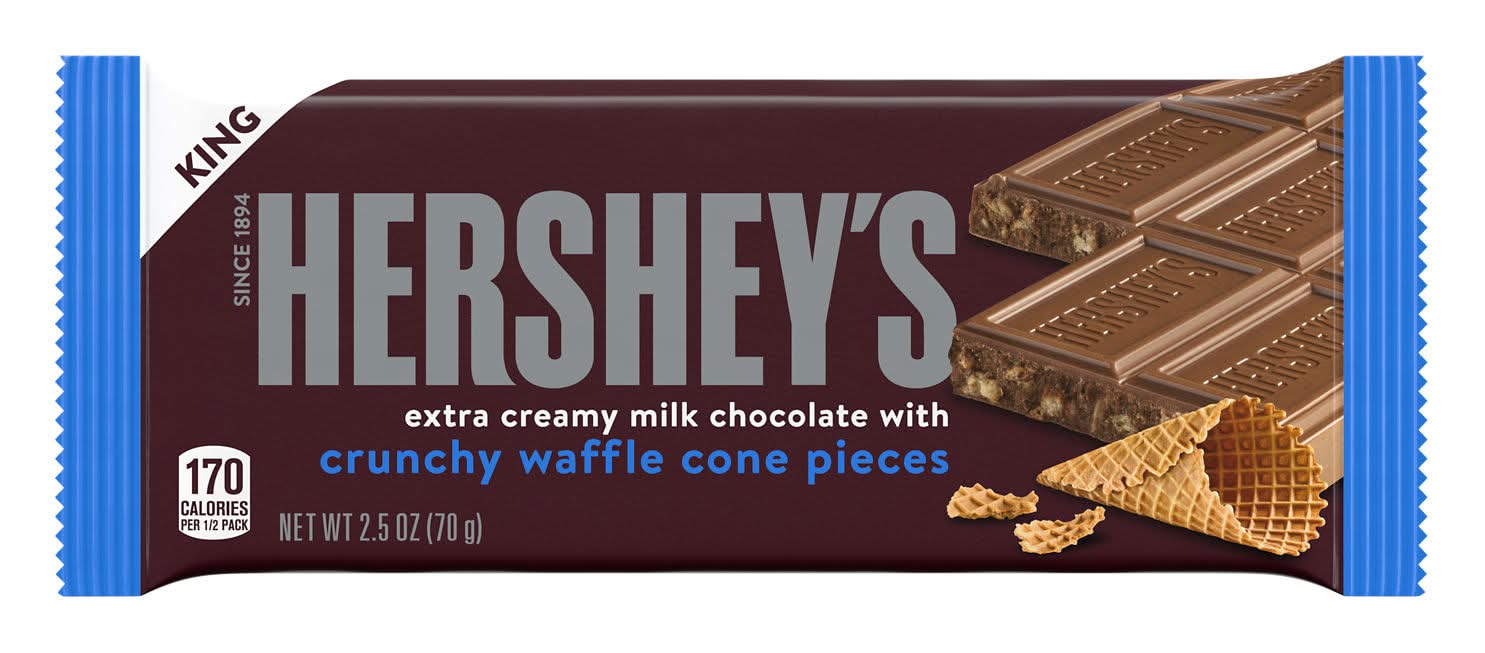 Hershey's Milk Chocolate With Crunchy Waffle Cone Pieces Candy Bar (2.5 oz)