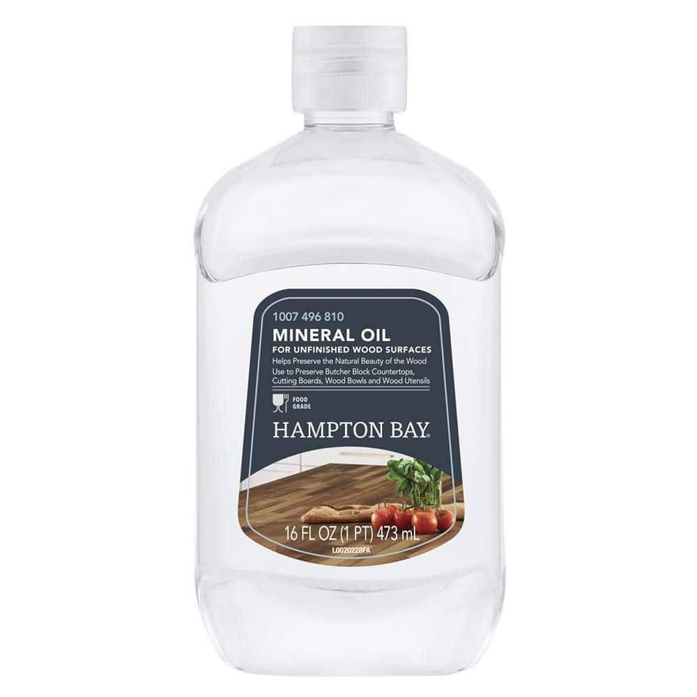 Hampton Bay 16 Oz. Clear Hardwax Mineral Butcher Block Oil Conditioner