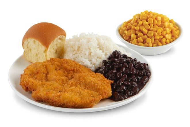 Crispy Chicken Platter - With Rice and Beans and 1 Additional Side