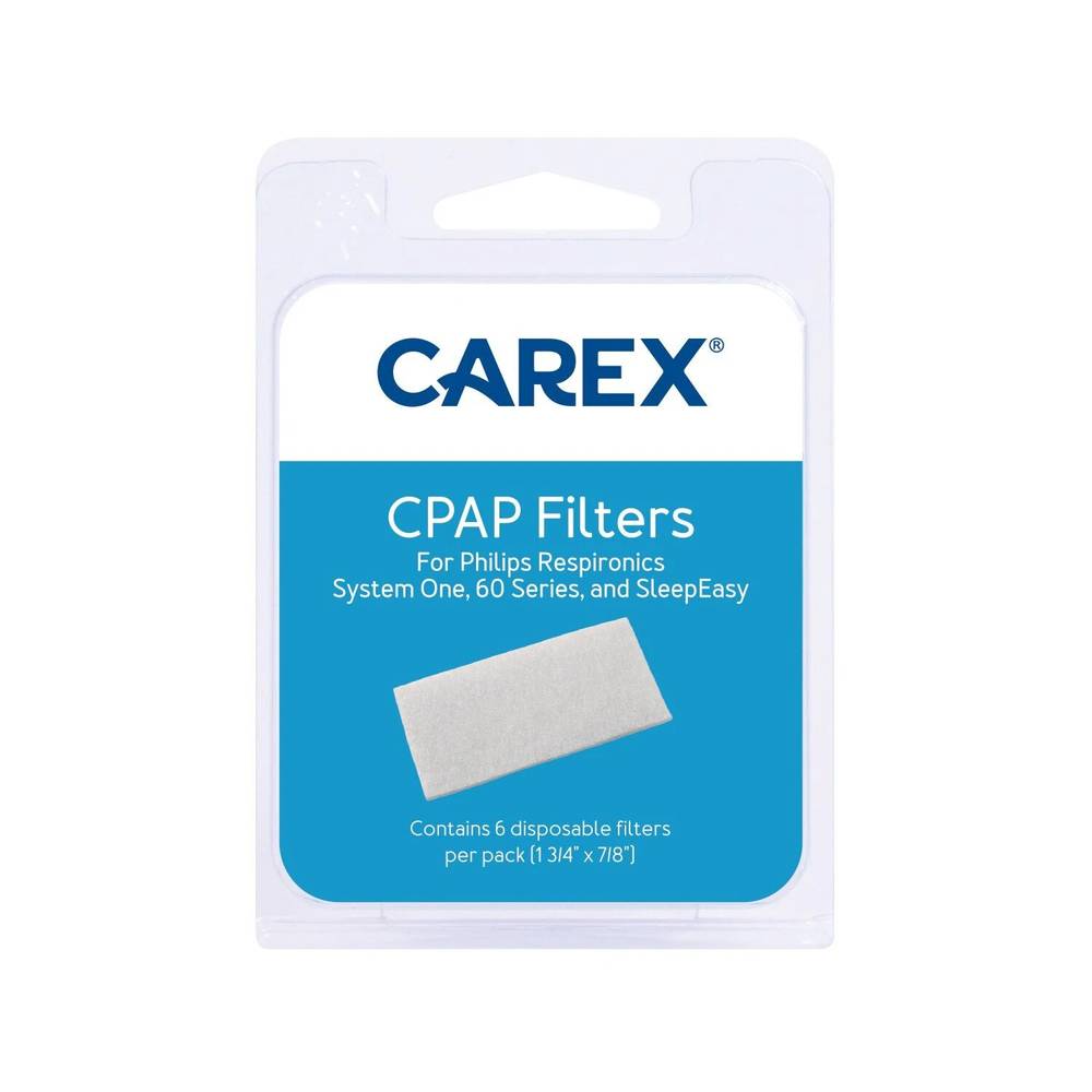 Carex CPAP Filters For Philips Respironics System One, 60 Series, and SleepEasy Machines, 6 CT