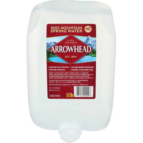 Arrowhead Water Spring Water - 2.5 Gallons