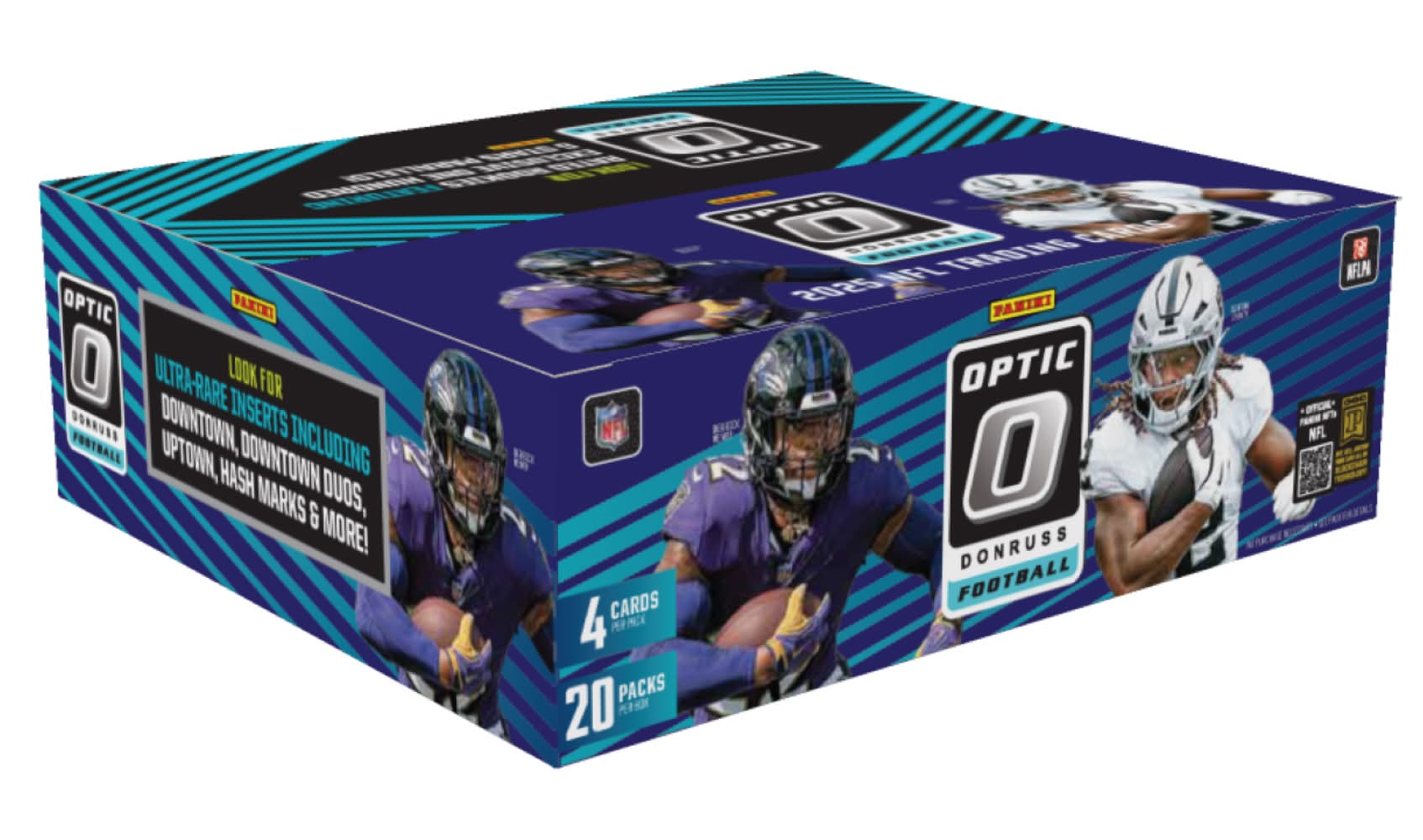 Panini America 2025 Optic NFL Football Trading Card 20-Pack Retail Box