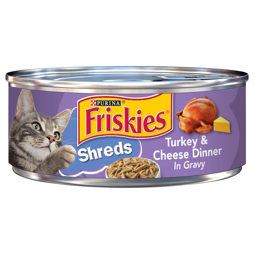 Friskies Purina Shreds Cat Food (turkey-cheese dinner)