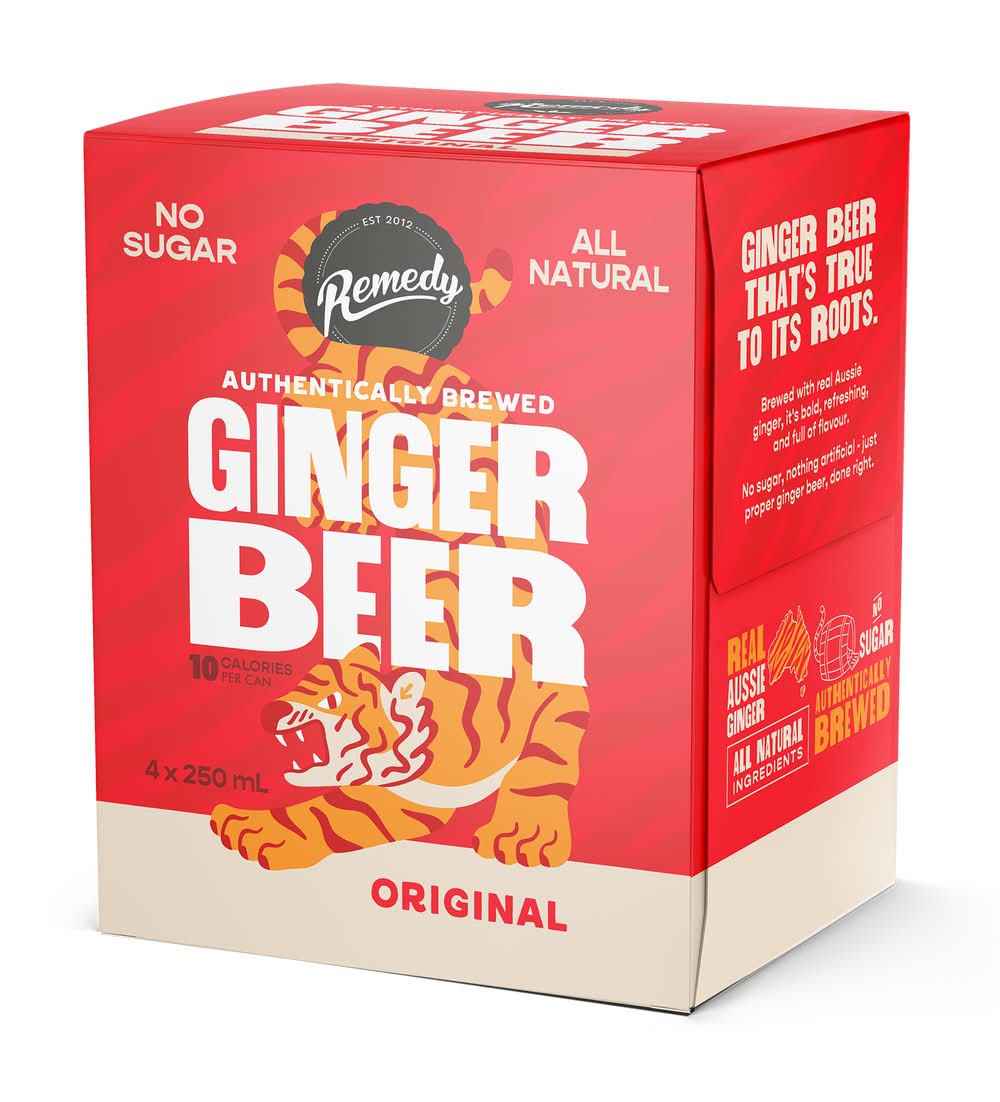 Remedy Original Ginger Beer (4 x 250mL)