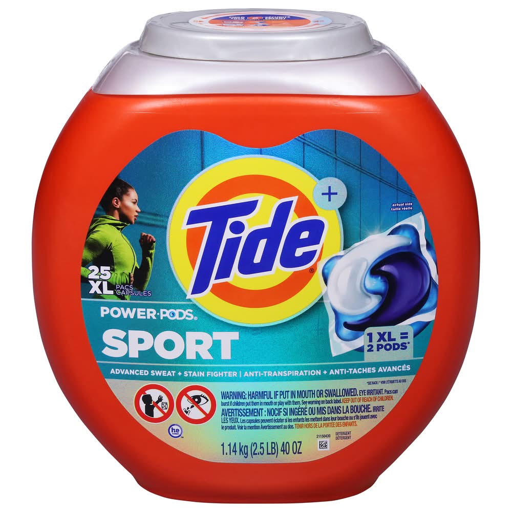 Tide Power Pods Sport Laundry Detergent (40 oz, 25 ct)