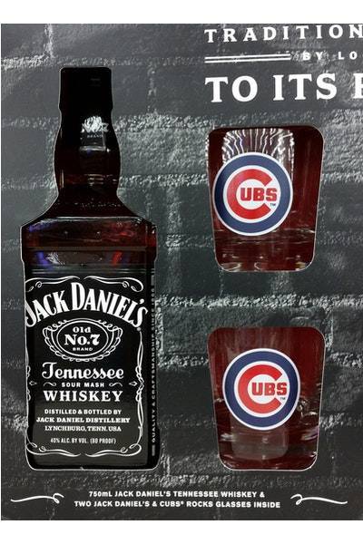 Jack Daniel's Old No. 7 With Cubs Glasses (750ml bottle)