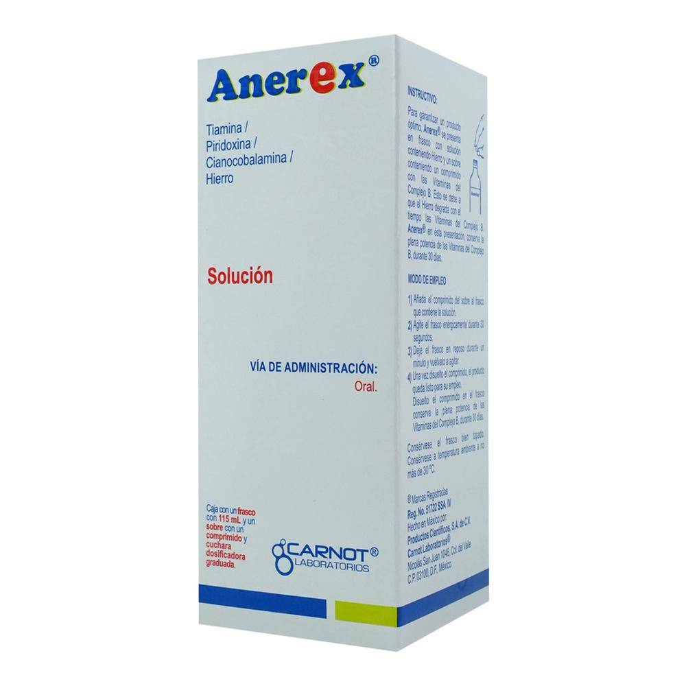 Carnot anerex tiamina solución 120 mg (115 ml)