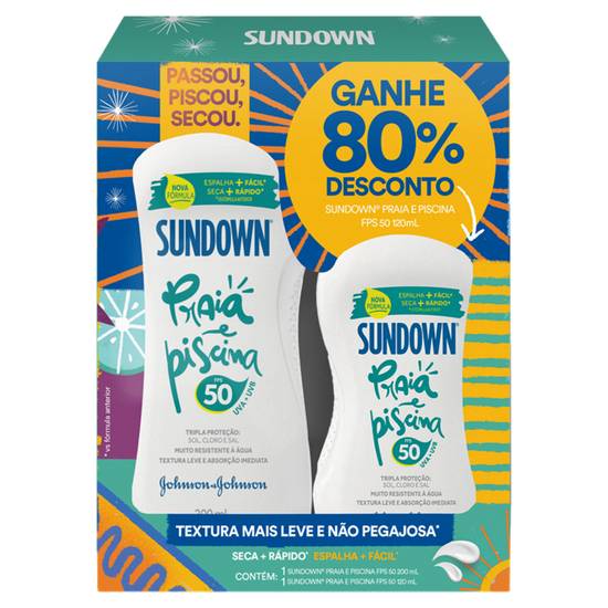 Sundown kit protetor solar fps50 praia & piscina