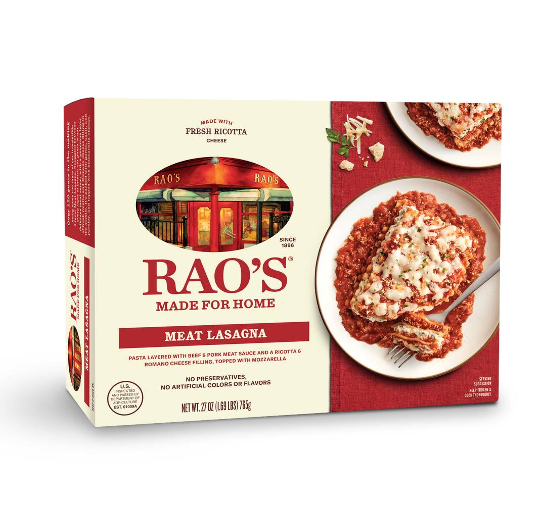 Rao's Homemade Meat Lasagna With Beef Pork & Marinara Sauce (27 oz)