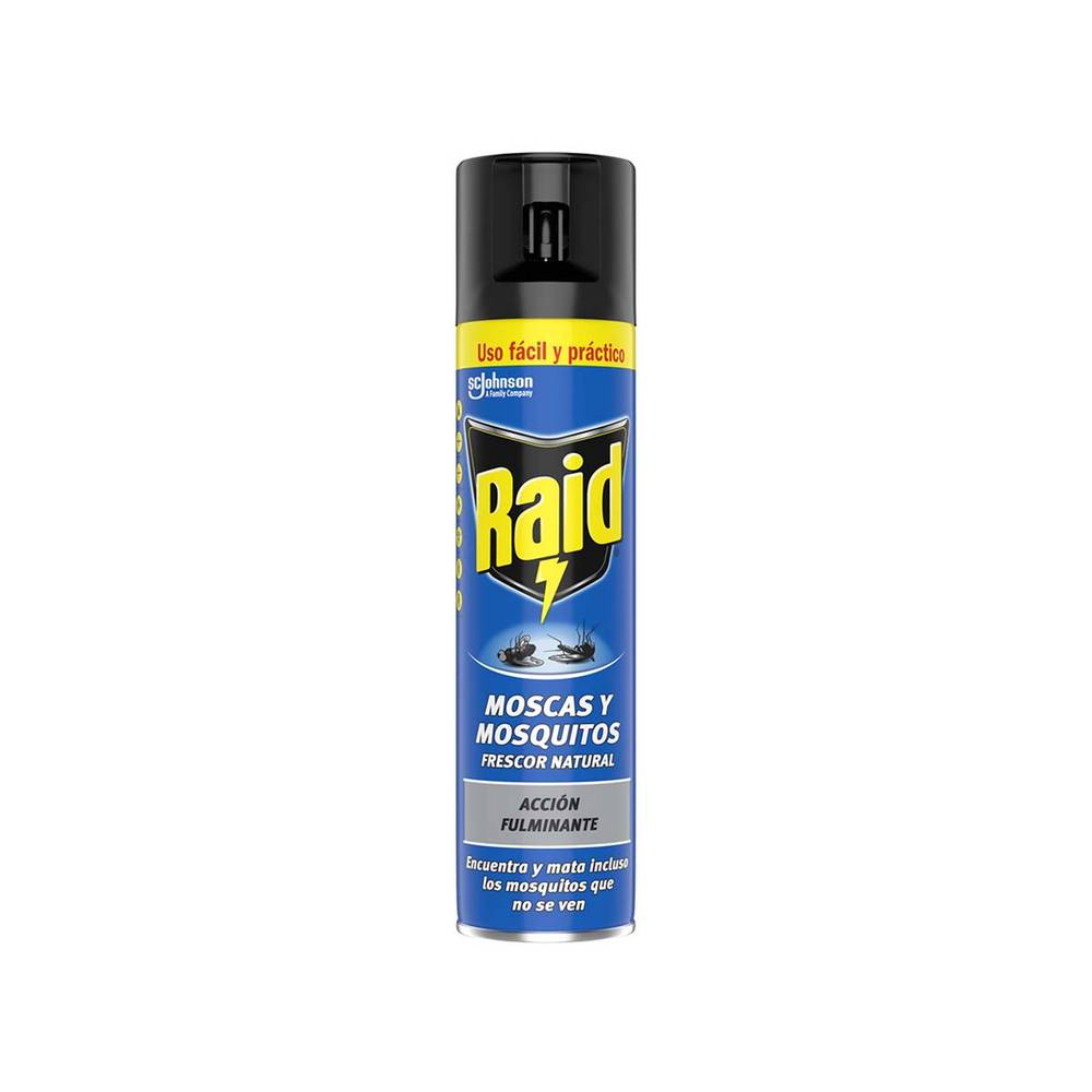 Insecticida Aerosol Moscas Y Mosquitos Raid 400 Ml