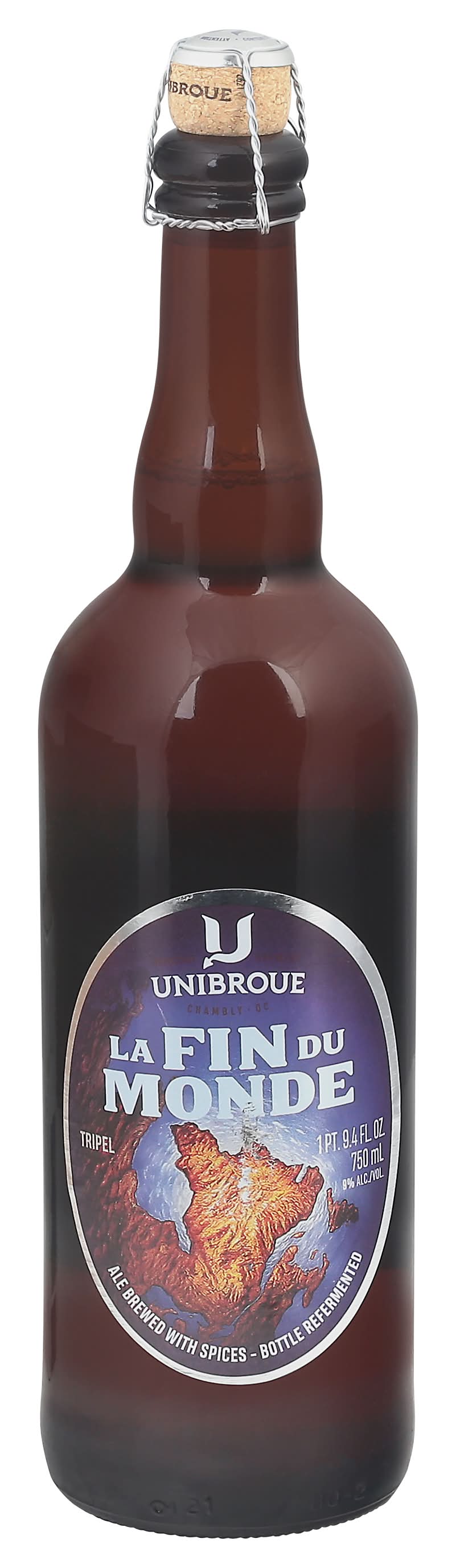 Unibroue La Fin Du Monde Belgian Style Triple Ale Beer (750 ml)
