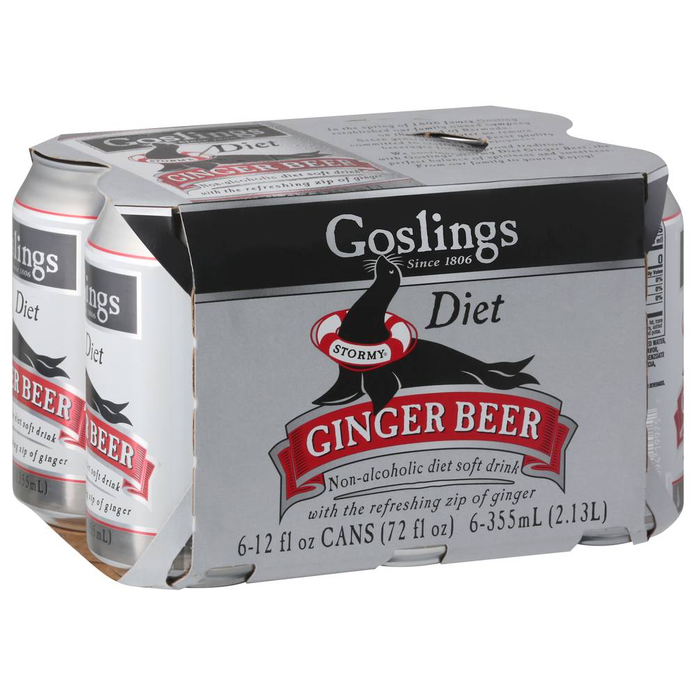 Goslings Stormy Diet Ginger Beer (6 x 12 fl oz)