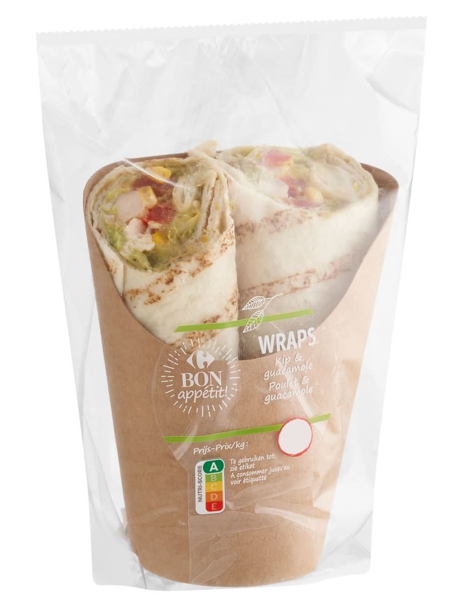 Carrefour Bon Appétit! Wraps Poulet & Guacamole 215 g