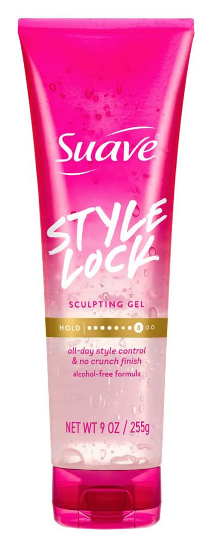 Suave Style Lock Sculpting Hair Gel Alcohol-Free Maximum Hold Soft & Smooth 9 Oz