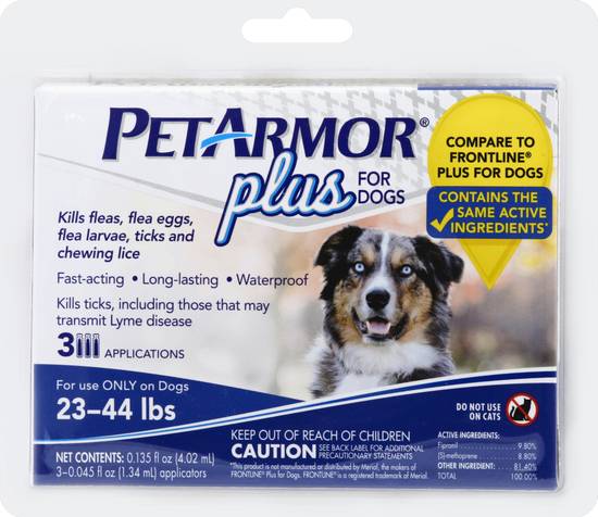 Petarmor Plus Flea & Tick Prevention For Medium Dogs (3 ct)