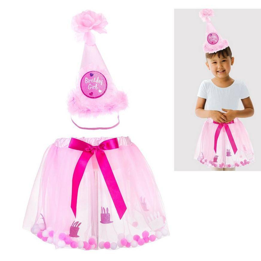 Child Pink Birthday Accessory Kit 2pc