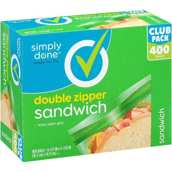 Simply Done Zipper Sandwich Bags