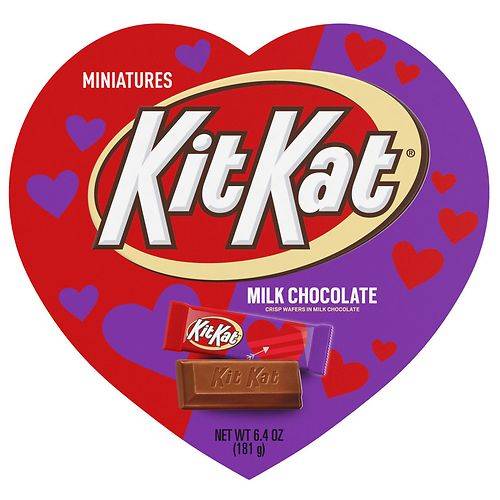Order Kit Kat Miniatures, Wafer Candy Bars, Valentine's Day, Heart Gift Box Milk Chocolate - 6.4 oz food online from Walgreens store, Pasadena on bringmethat.com