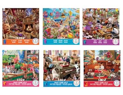 Ceaco Paws Gone Wild Jigsaw Puzzle, 24x18 in, Assorted (550 ct)