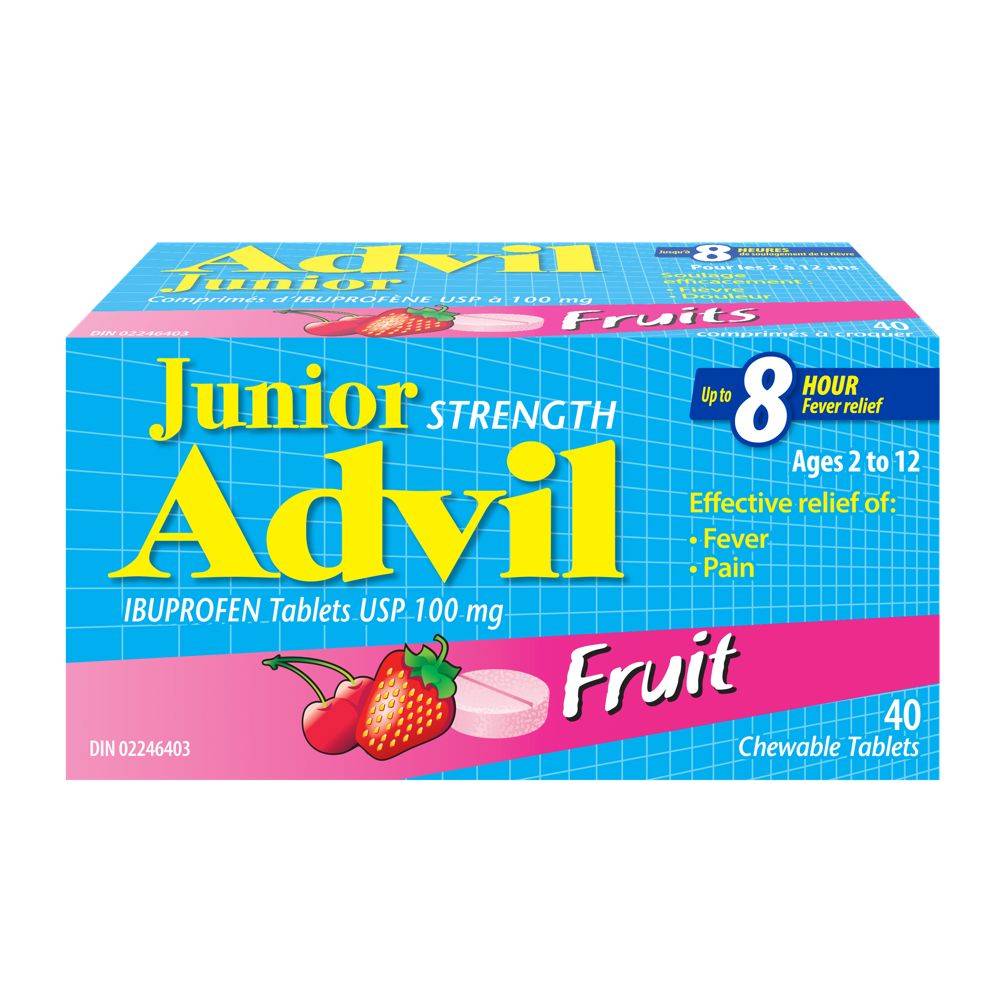 Advil Junior Strength Chewable Tablets 100 mg Delivery Near Me Order
