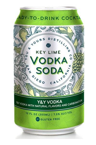 You & Yours Vodka Soda Key Lime Canned Cocktail (12oz can)
